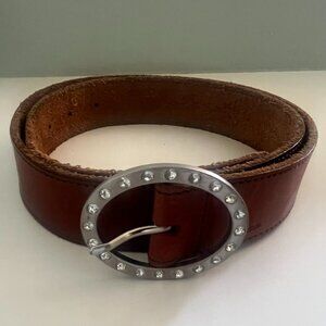 Lucky Brand Leather Belt, Lucky Brand Belt, Lucky Brand Oval Belt w/Stones